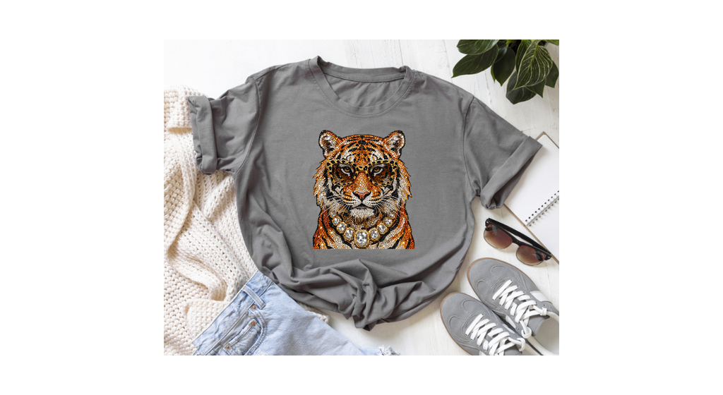 TIGER JEWELED TEE