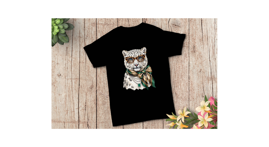 LEOPARD FROST WITH SCARF TEE