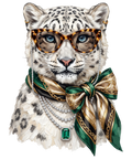 LEOPARD FROST WITH SCARF TEE