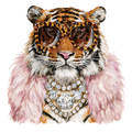 TIGER PINK BOA TEE