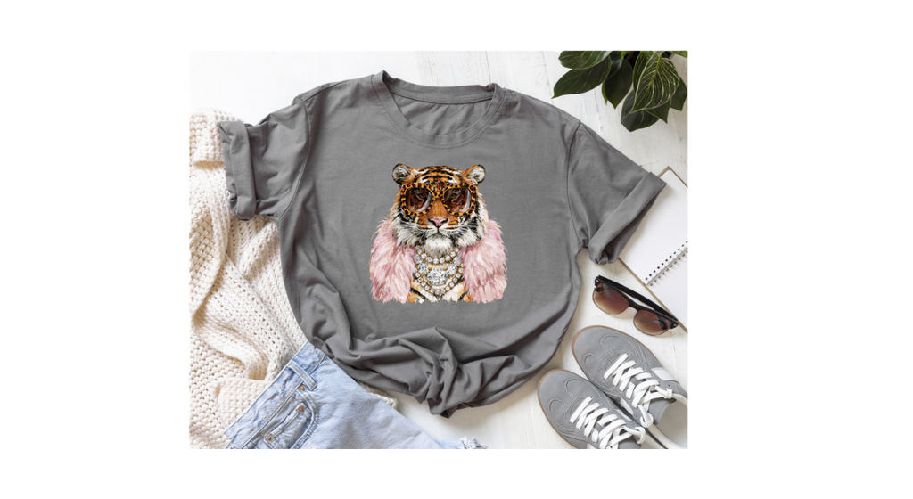 TIGER PINK BOA TEE