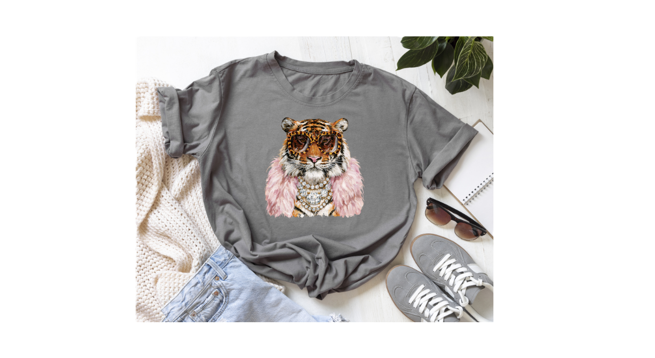 TIGER PINK BOA TEE