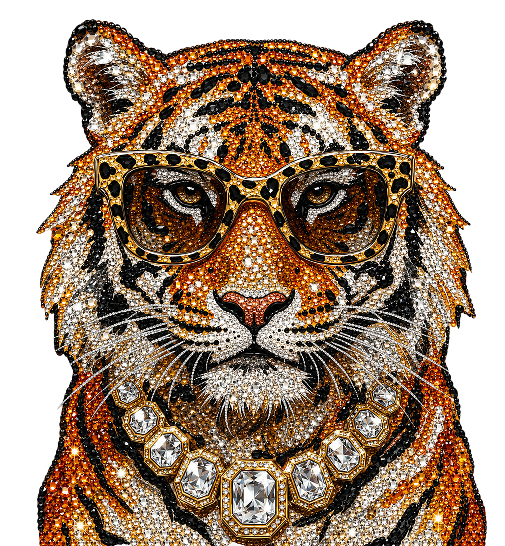 TIGER JEWELED TEE