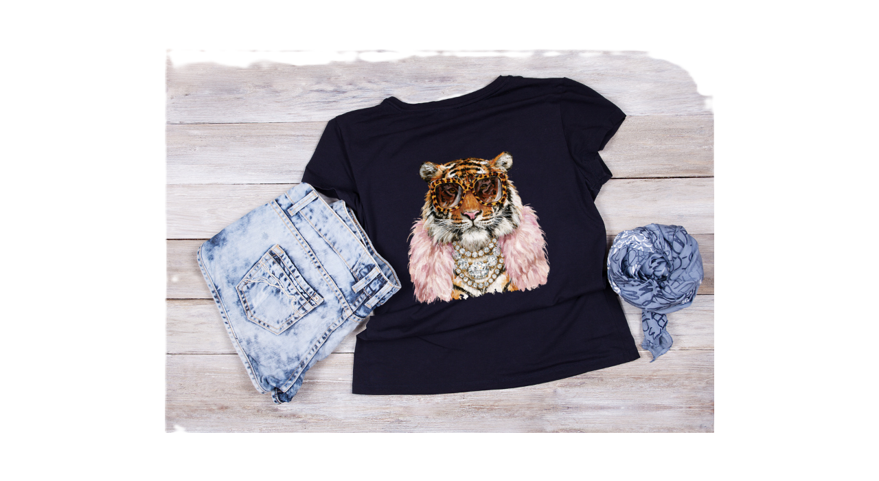 TIGER PINK BOA TEE